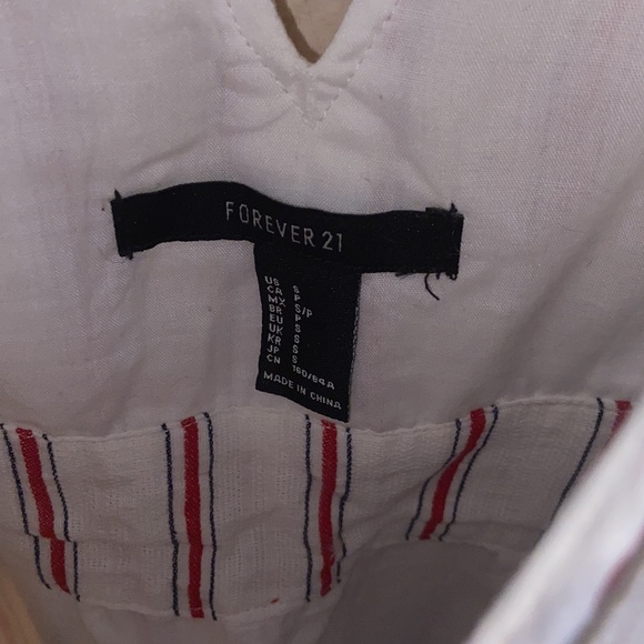 Forever 21 Size S Cotton and Linen V-Neck Backless Dress - Picture 6 of 8